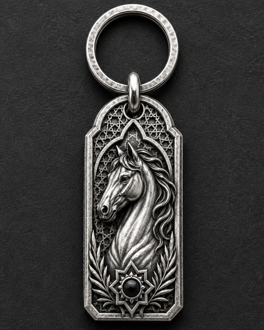 Desert Stallion Personalized Key Tag, alternate car-key pairing