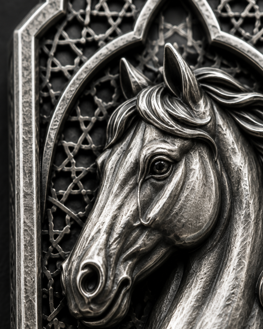 Desert Stallion Personalized Key Tag, front product view