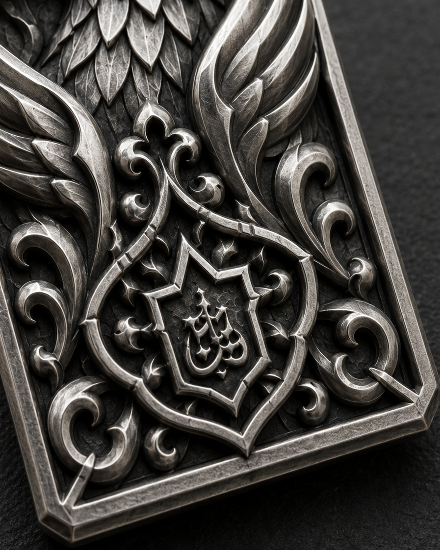 Falcon Sovereign Personalized Key Tag, back view