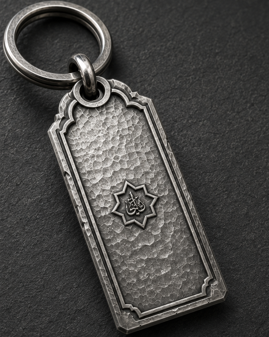 Falcon Sovereign Personalized Key Tag, close-up detail