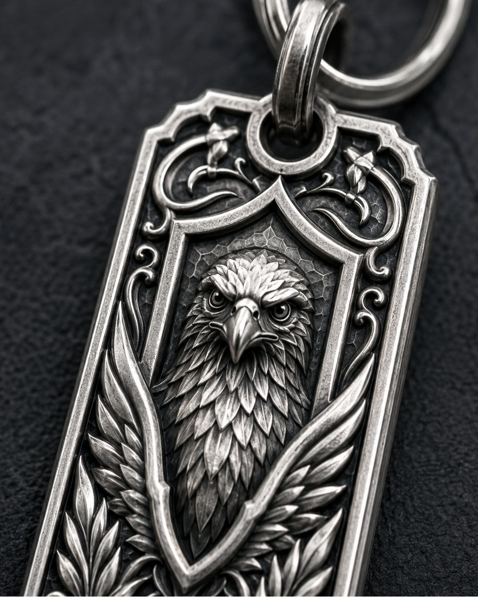 Imperial Falcon Personalized Key Tag, front product view