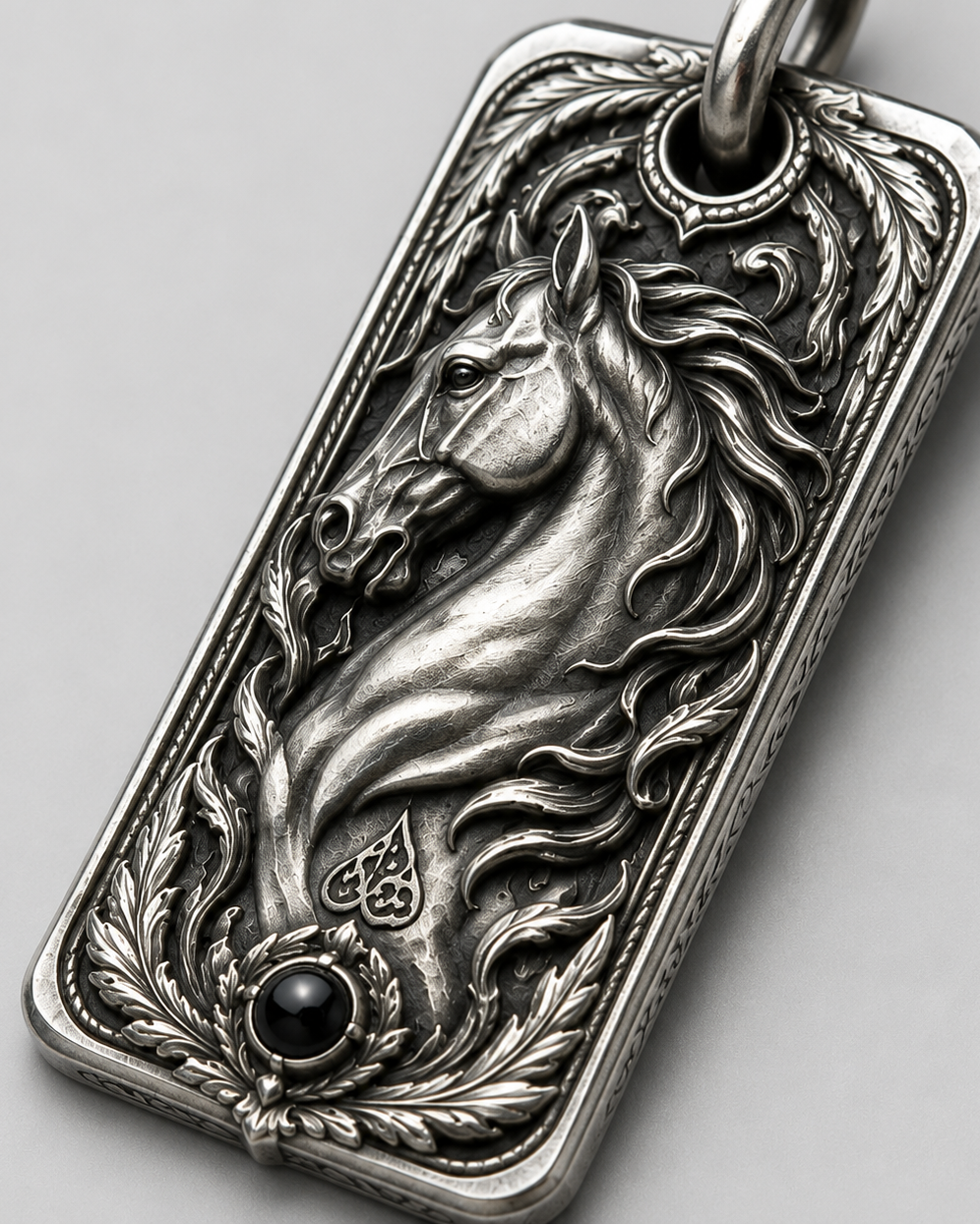Stallion Heritage Personalized Key Tag, personalized back example