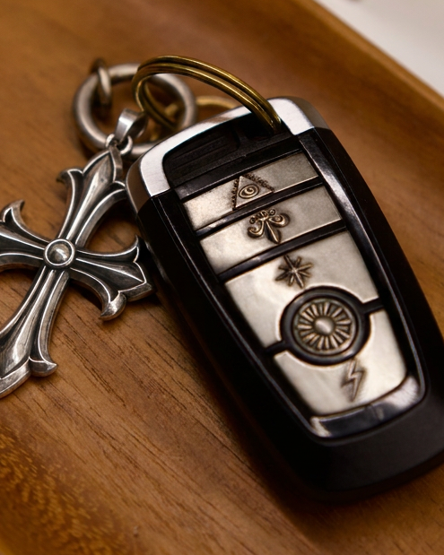 The Gothic Cross Fob Charm | Solid 925 Silver