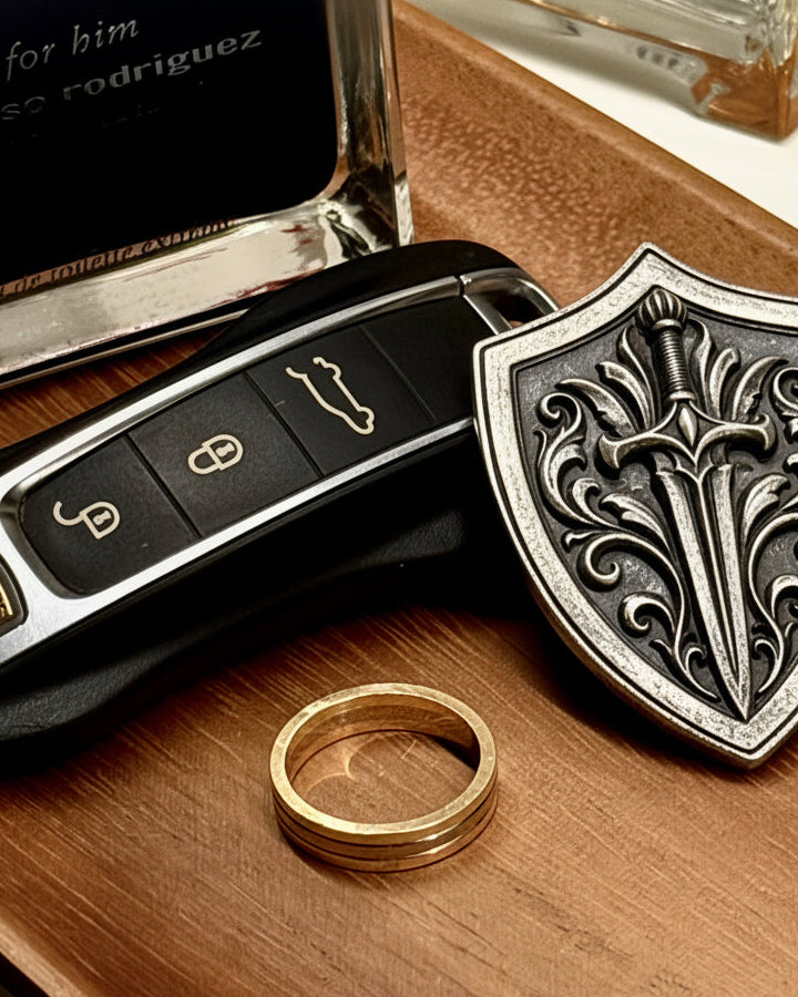 Aegis Blade Shield Silver Keychain, alternate car-key pairing