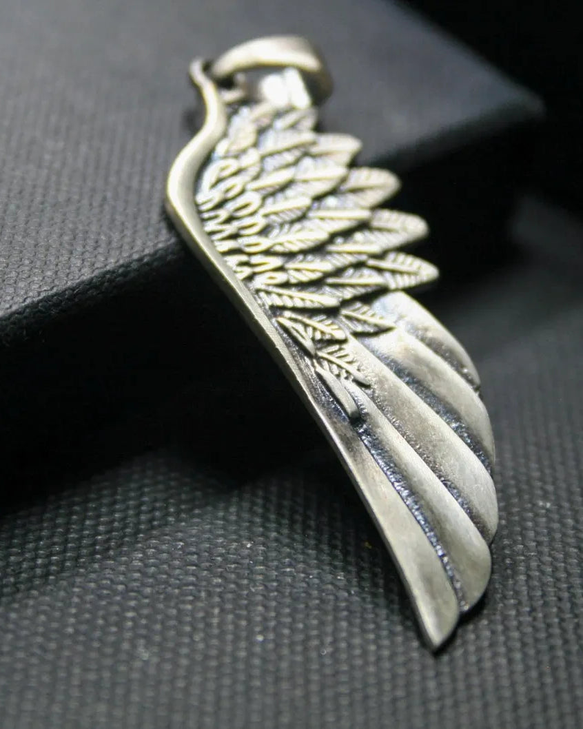 Angel Wing 925 Silver Pendant, lifestyle view