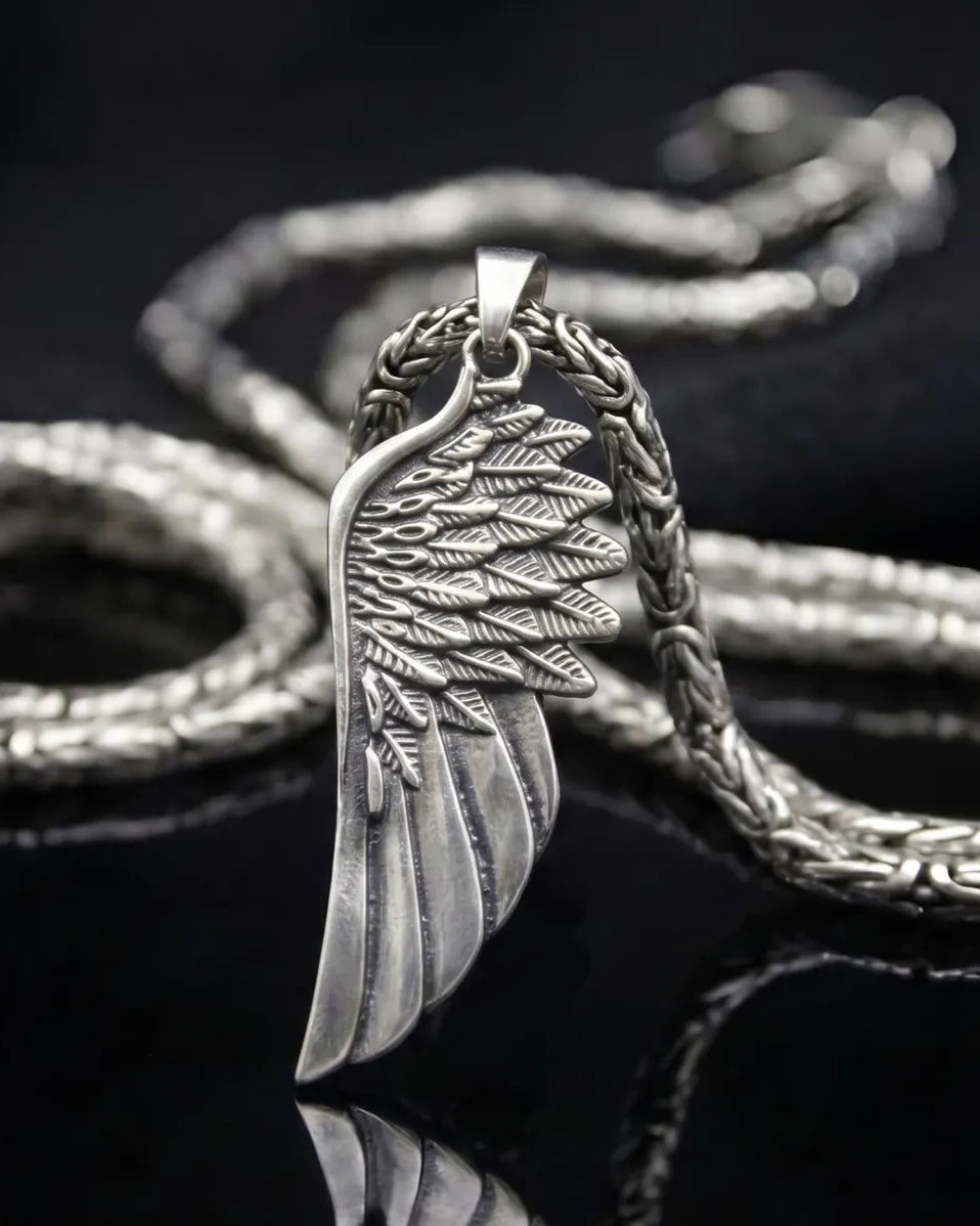 Angel Wing 925 Silver Pendant, presentation view