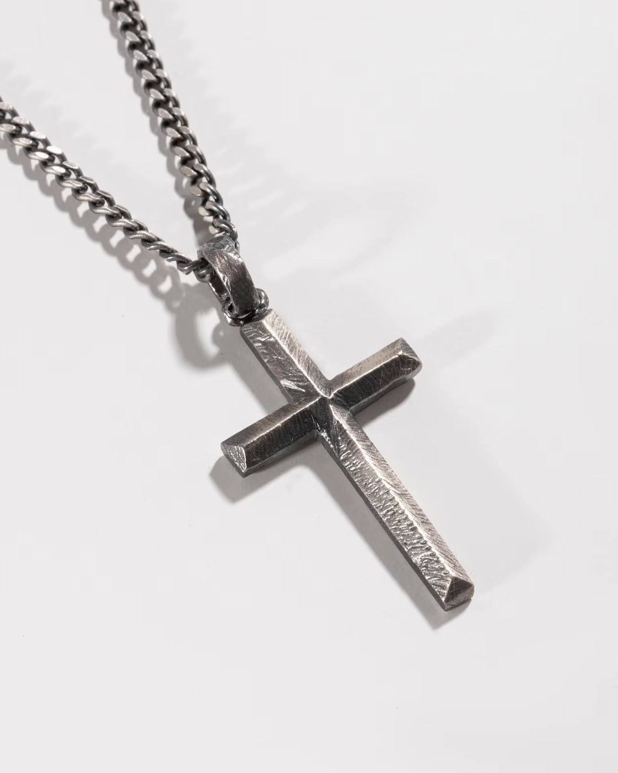 Bible Verse 925 Silver Cross Pendant, close-up detail