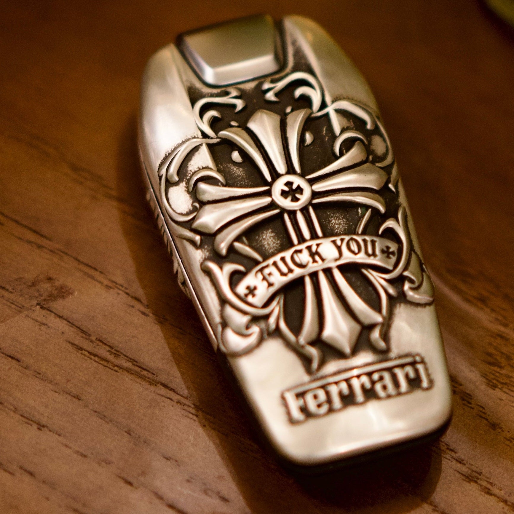 Custom Ferrari Key Case, back lifestyle view