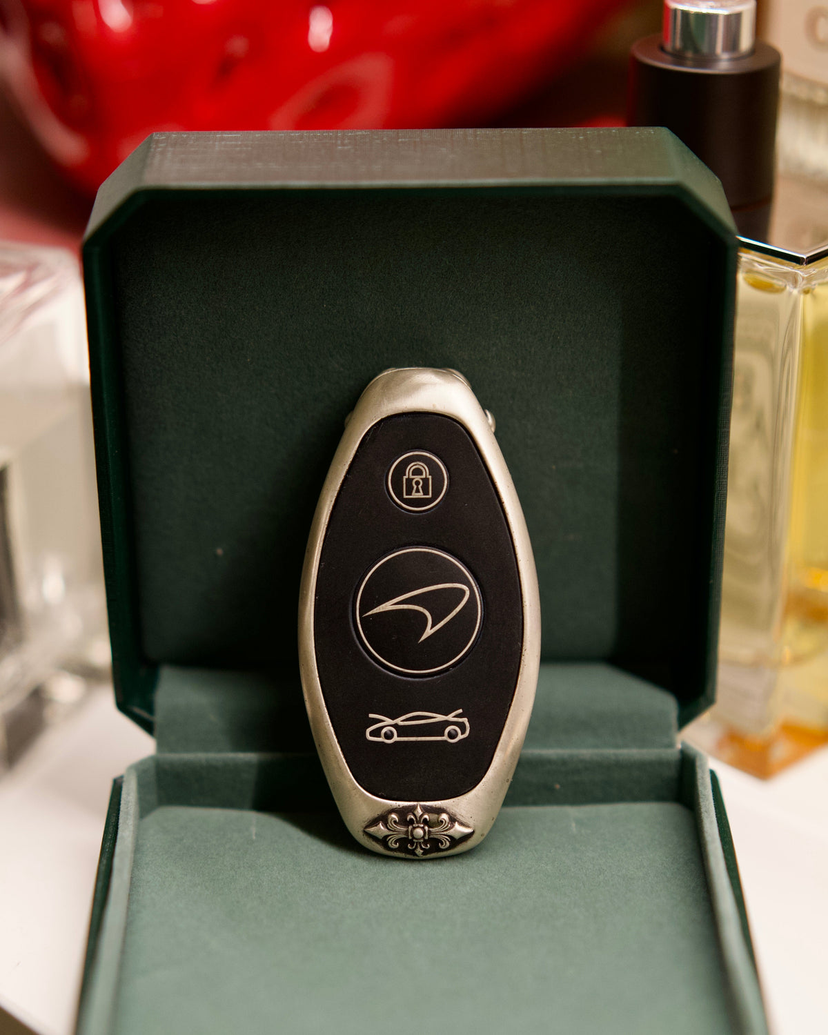 Custom McLaren Key Case, front lifestyle view