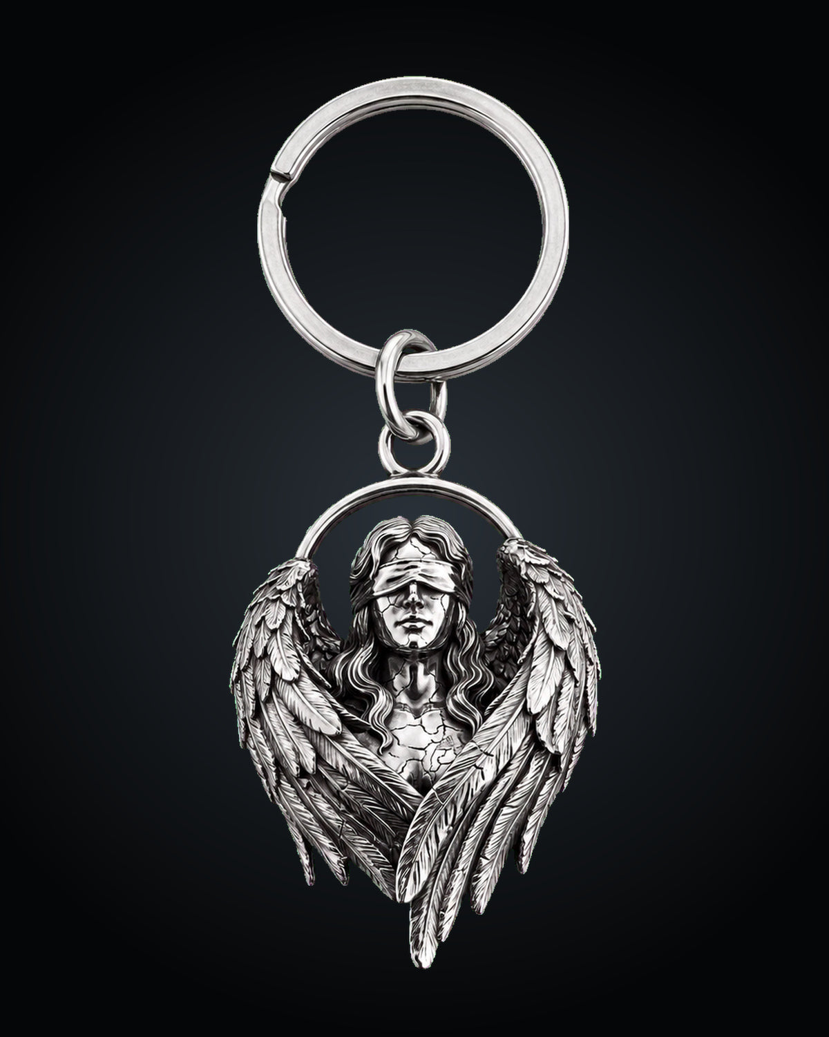 Fallen Angel Blindfolded Pendant, alternate front view