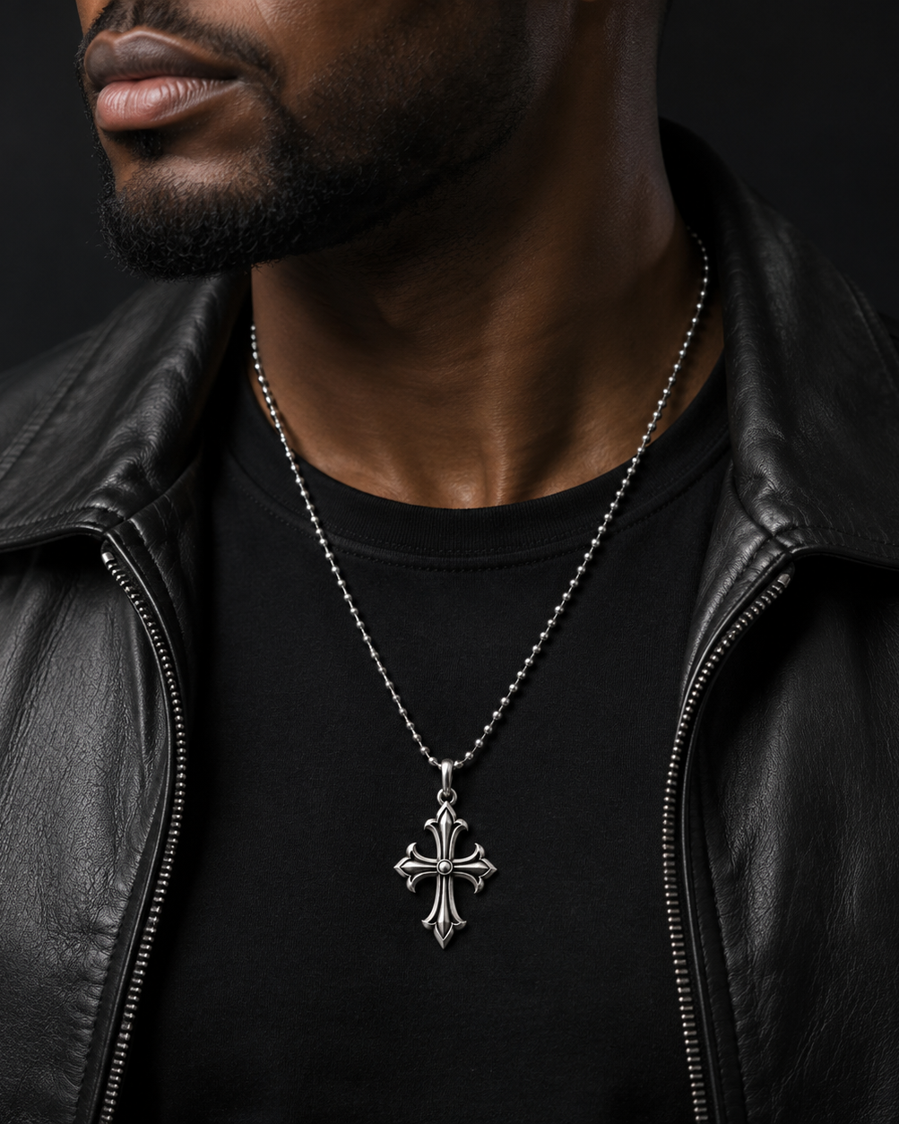 Handcrafted silver accessory, close-up detail