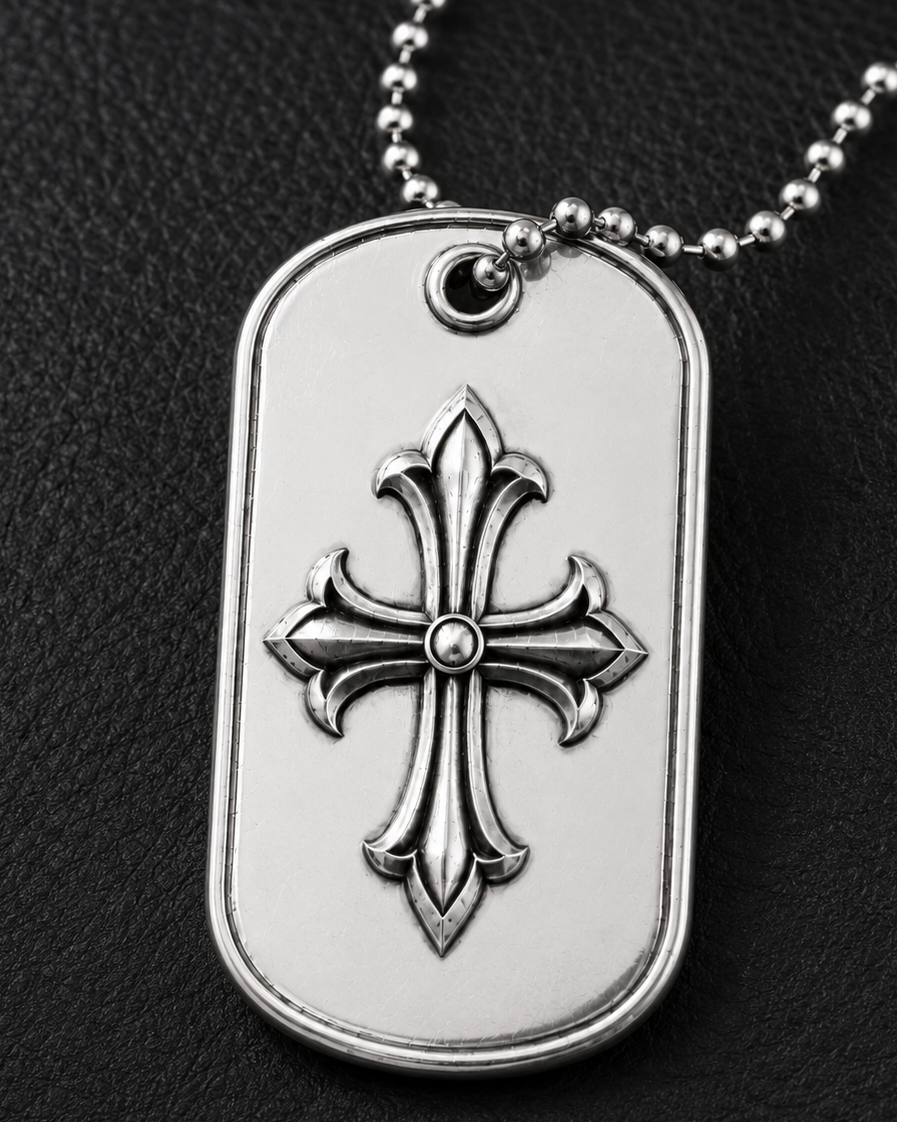 Ignis Identity 925 Silver I.D. Tag, alternate front view