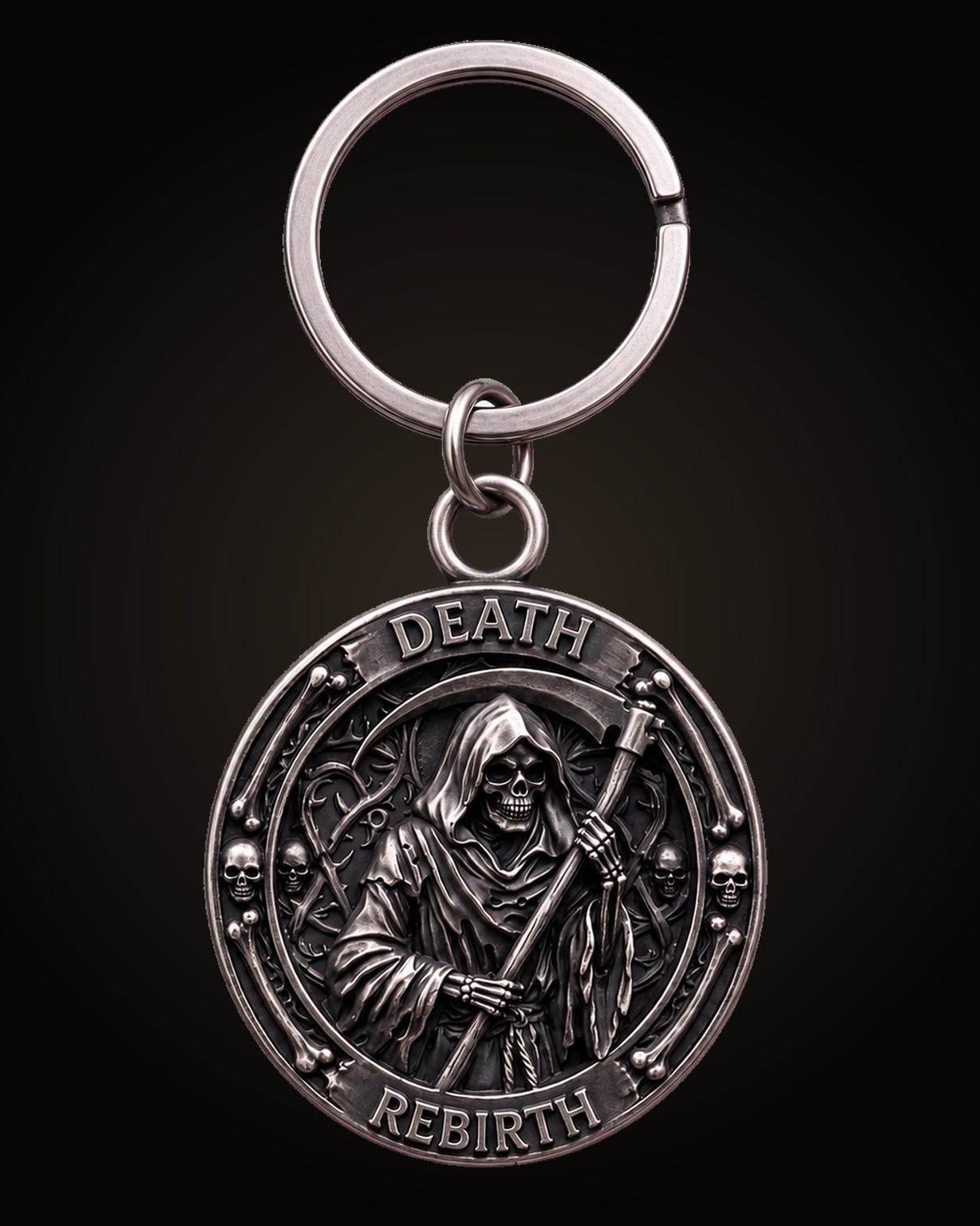 Life & Death Double-Sided Medallion, alternate front view