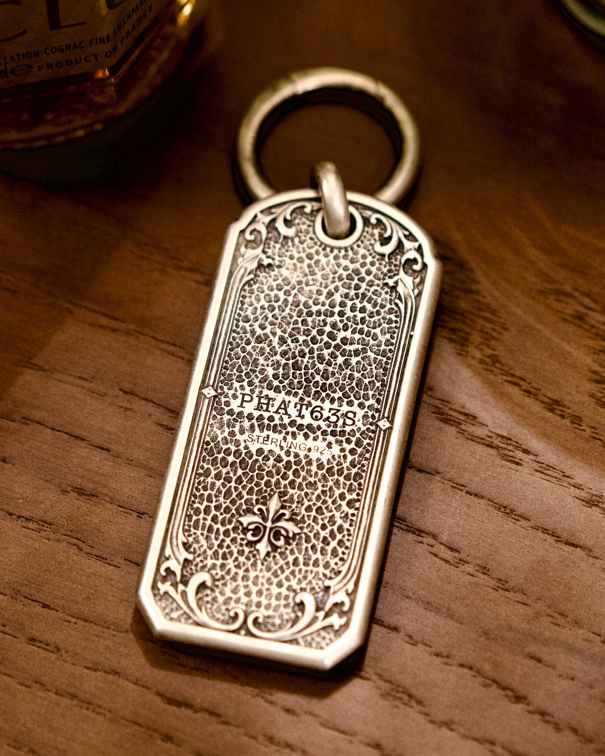 Meridian Heirloom Personalized Key Tag, lifestyle display