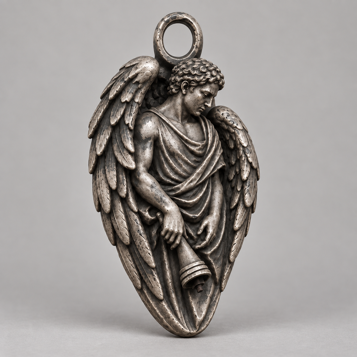 Thanatos keychain charm design preview, front view