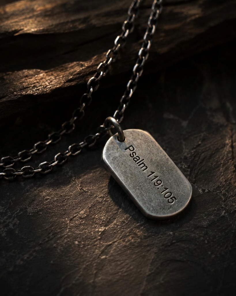 Personalized 925 Silver Dog Tag Cross Pendant, personalized back example