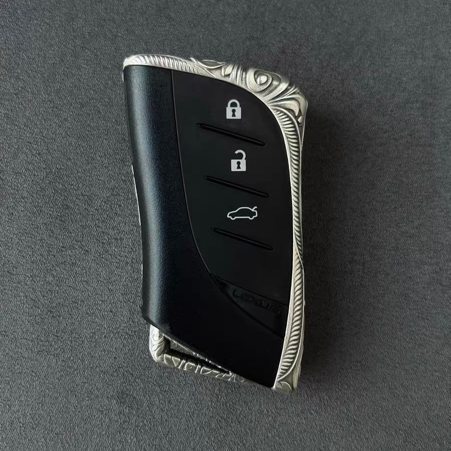 Side profile showing hand-finished sunburst emblem on 925 Sterling Silver frame