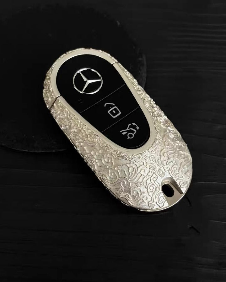 Mercedes Rounded Capsule Cloud Key Case, front view