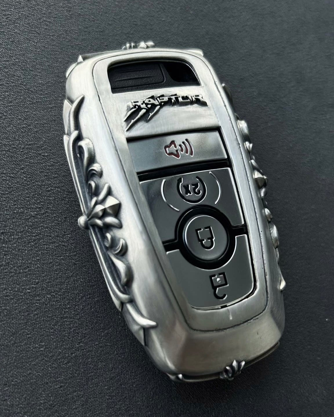 Ford Bronco Raptor Silver Key Case, lifestyle display