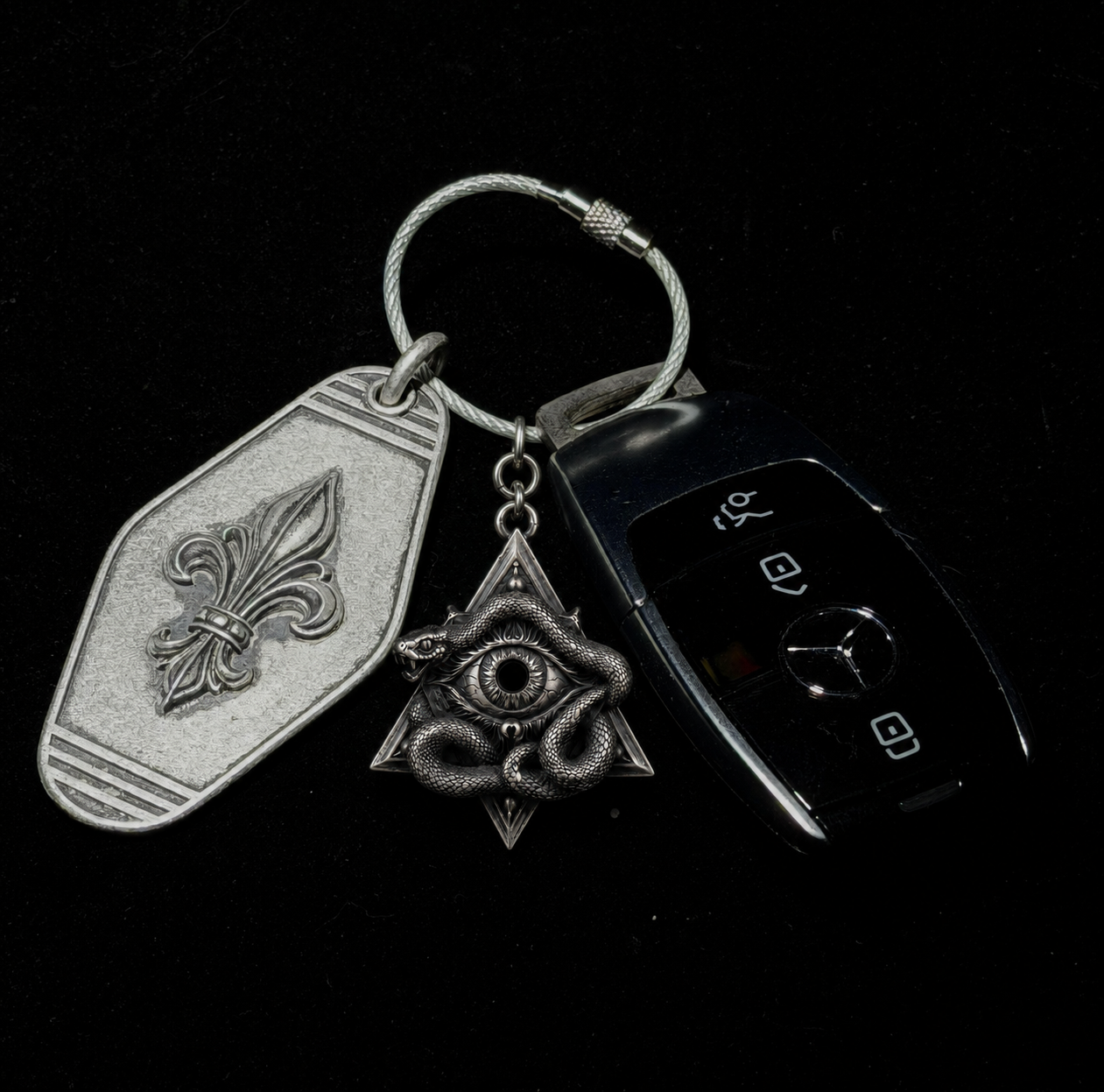 All-Seeing Eye Serpent Pendant, front view
