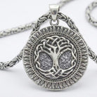 Tree of Life 925 Silver Sun Pendant, alternate front view