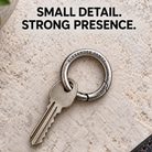 Key ring with keys showing an engraving example