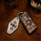 Cathedral Cross Sterling Silver Keychain, alternate car-key pairing
