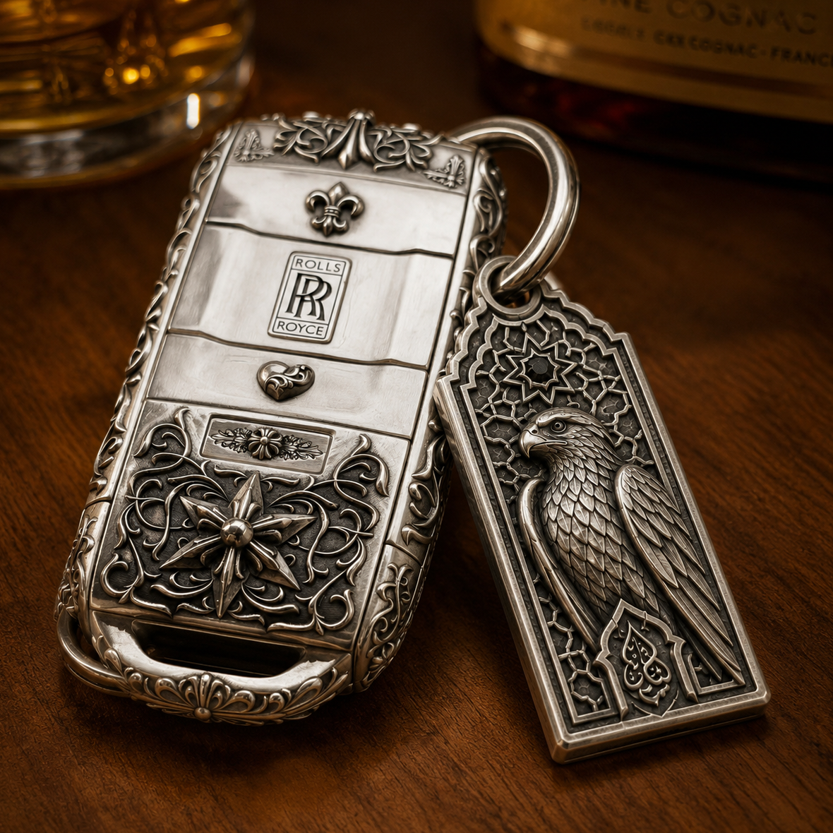Desert Falcon Key Tag