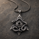 All-Seeing Eye Serpent Pendant, dimensions view