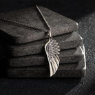 Angel Wing 925 Silver Pendant, alternate front view