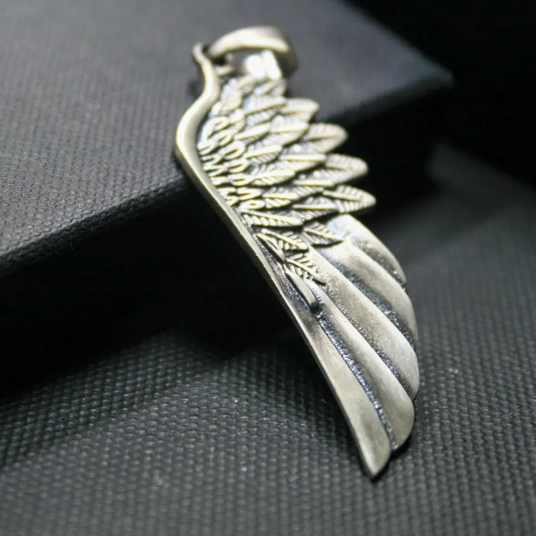 Angel Wing 925 Silver Pendant, lifestyle view