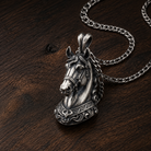 Baroque Horse Head Pendant, back or personalization view