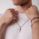 Bible Verse 925 Silver Cross Pendant, back view