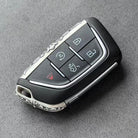 Cadillac Silver Key Case for 4/5/6-Button Keys, custom engraving example