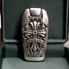 Custom Ferrari Key Case, back engraving close-up