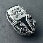 Custom Maserati Key Case, back engraving detail