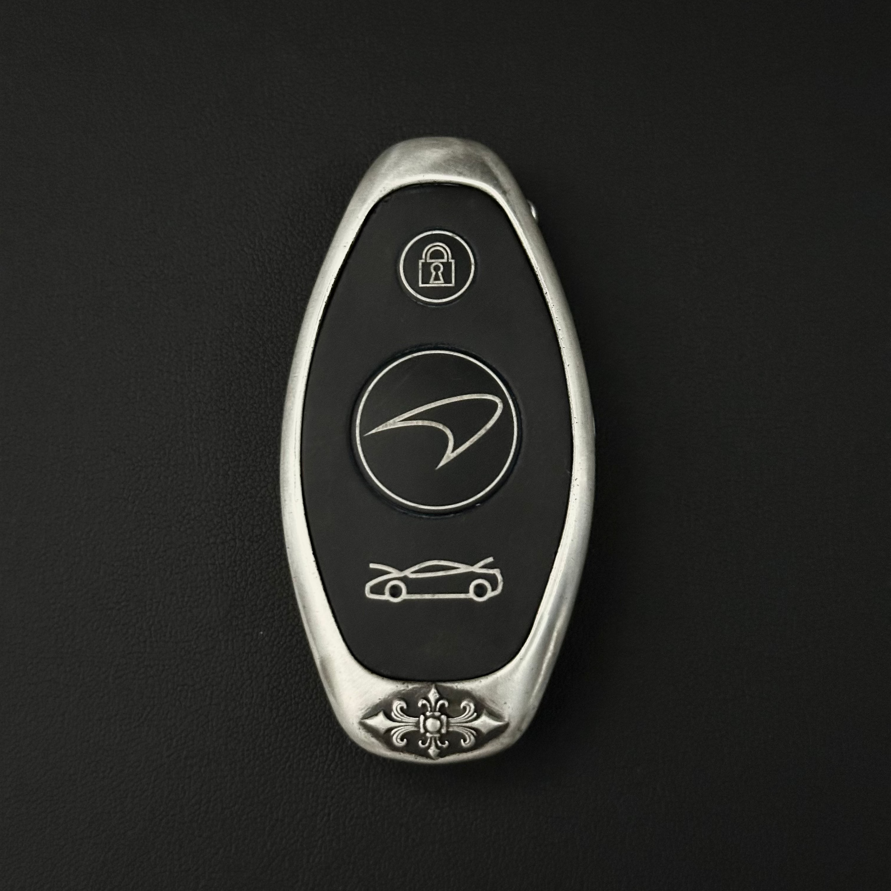 Custom McLaren Key Case, front button view