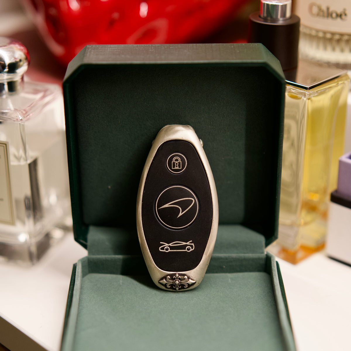 Custom McLaren Key Case, front lifestyle view