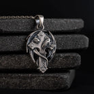 Dragon Cross 925 Silver Pendant, close-up detail