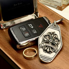 Fleur-de-Lis Crest Silver Keychain, grouped with coordinating accessories