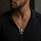 Flower-de-Luce 925 Silver Necklace, back view