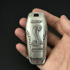 Ford Mustang Shelby GT350 Silver Key Case, front three-quarter view
