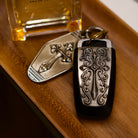 Ford Mustang Silver Key Case, lifestyle display