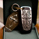 Ford Mustang Silver Key Case, side profile