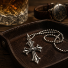 Gothic Cross 925 Silver Necklace, alternate car-key pairing
