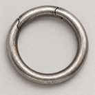 Close-up of the unengraved 925 sterling silver key ring texture and spring gate