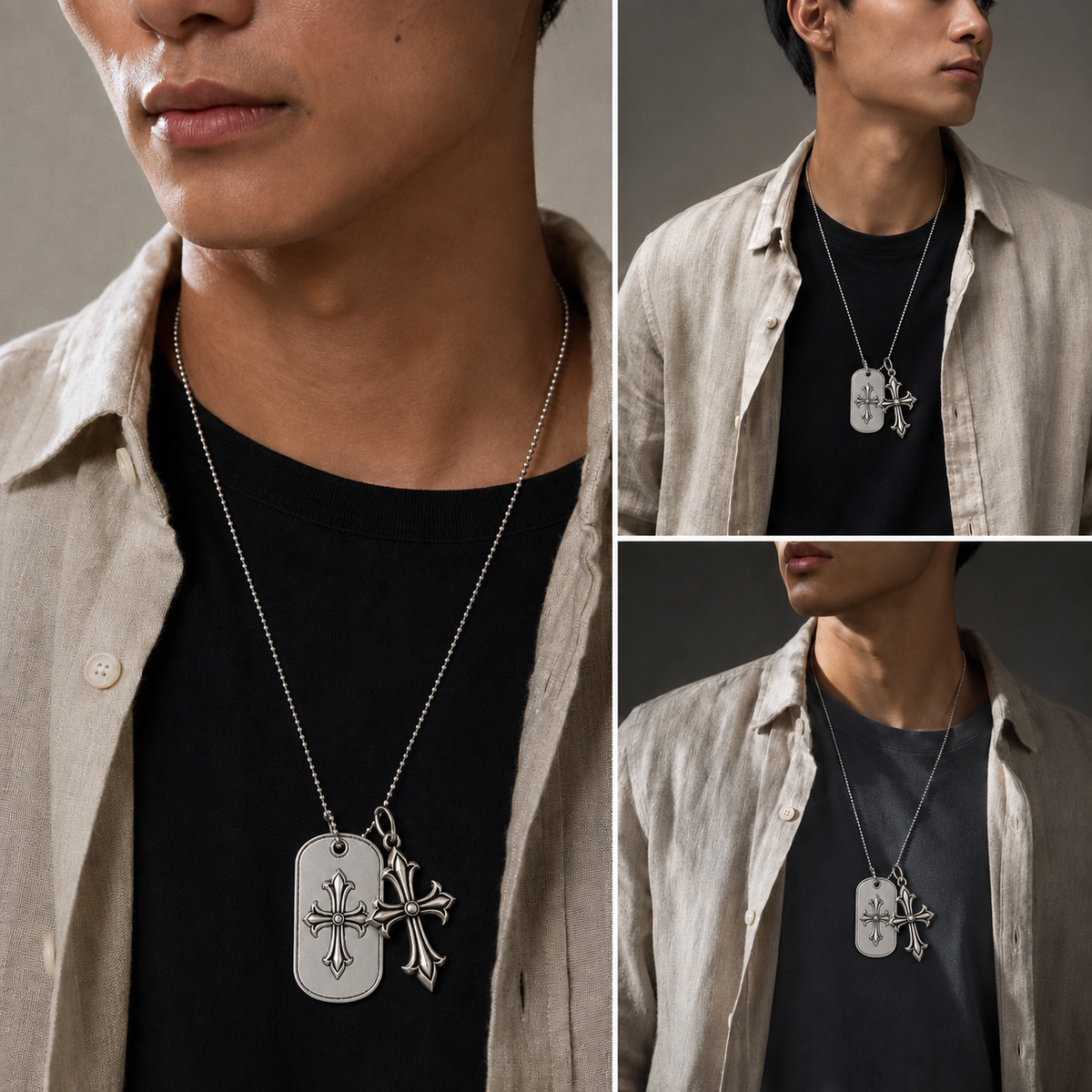 Ignis Identity 925 Silver I.D. Tag, lifestyle display
