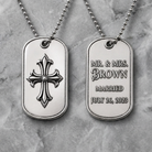 Ignis Identity 925 Silver I.D. Tag, personalized back example