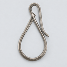Patina Key Hook front with illustrative name and birthday engraving on the lower loop, official IGNIS ARGENTUM emblem and antique silver finish