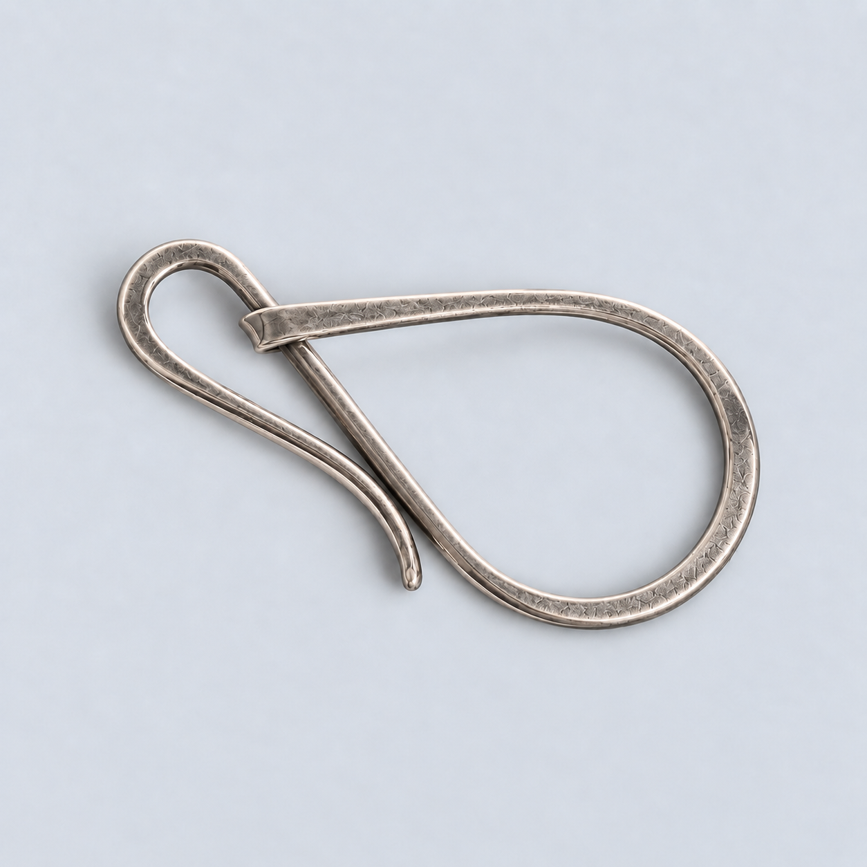 Patina Key Hook reverse with compact folded terminal and matching antique silver finish